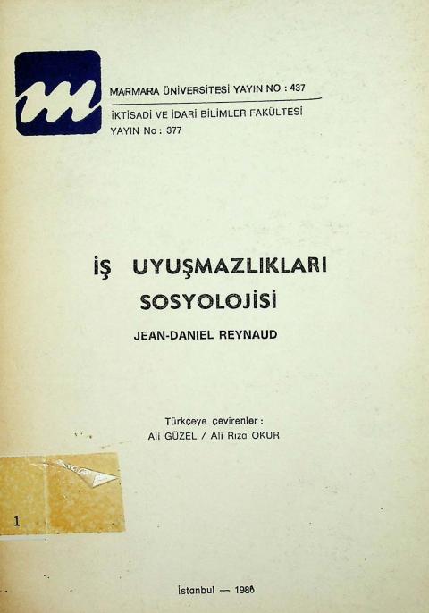 İş Uyuşmazlıkları Sosyolojisi